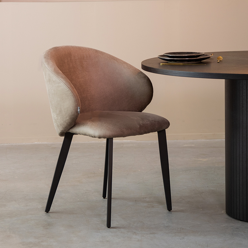 Eetkamerstoel I_Logan - Accoudoir - Taupe - BRUIN - - Modern - LABEL51