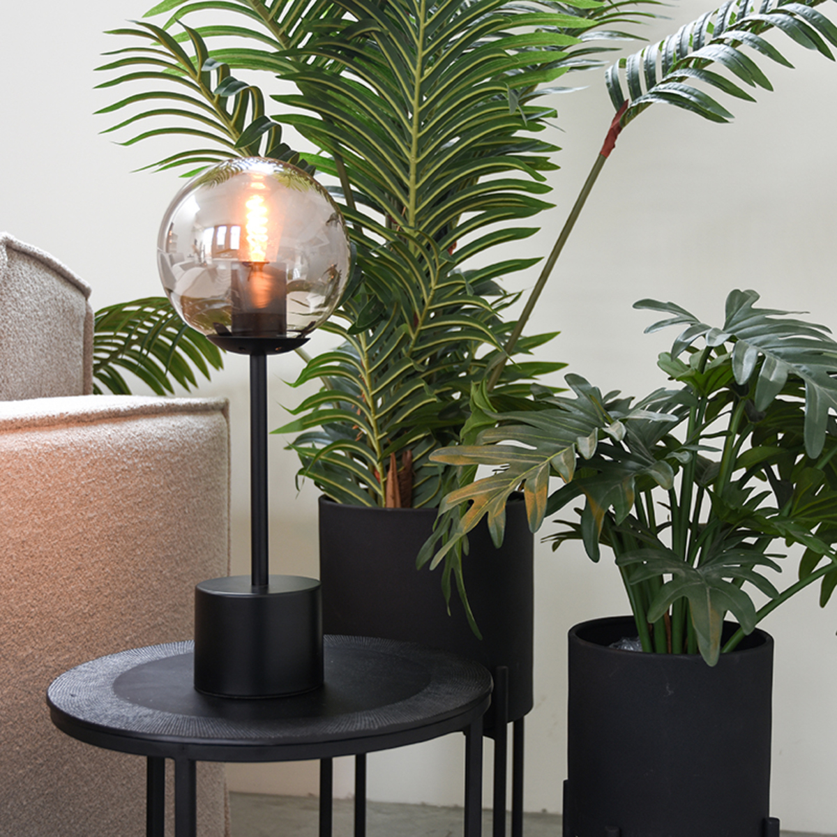 Tafellamp I_Fumo - Smoke - Gris - Verre - Modern - LABEL51