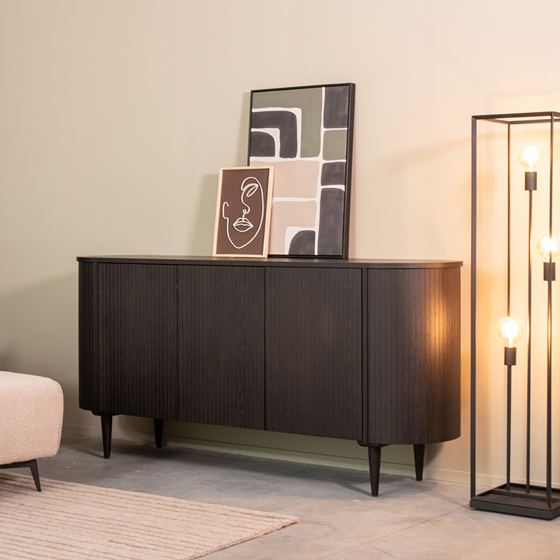 Dressoir I_Oliva - Noir - ZWART - - Modern - LABEL51