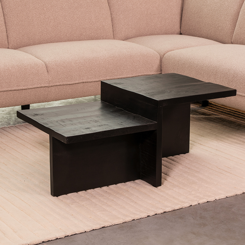 Salontafel I_Skip - Noir - Bois de mangue - Modern - LABEL51