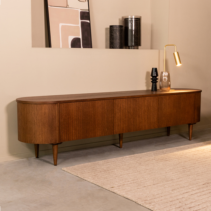 Tv-meubel I_Oliva - Noyer - Marron - Chêne - Minimaliste - LABEL51