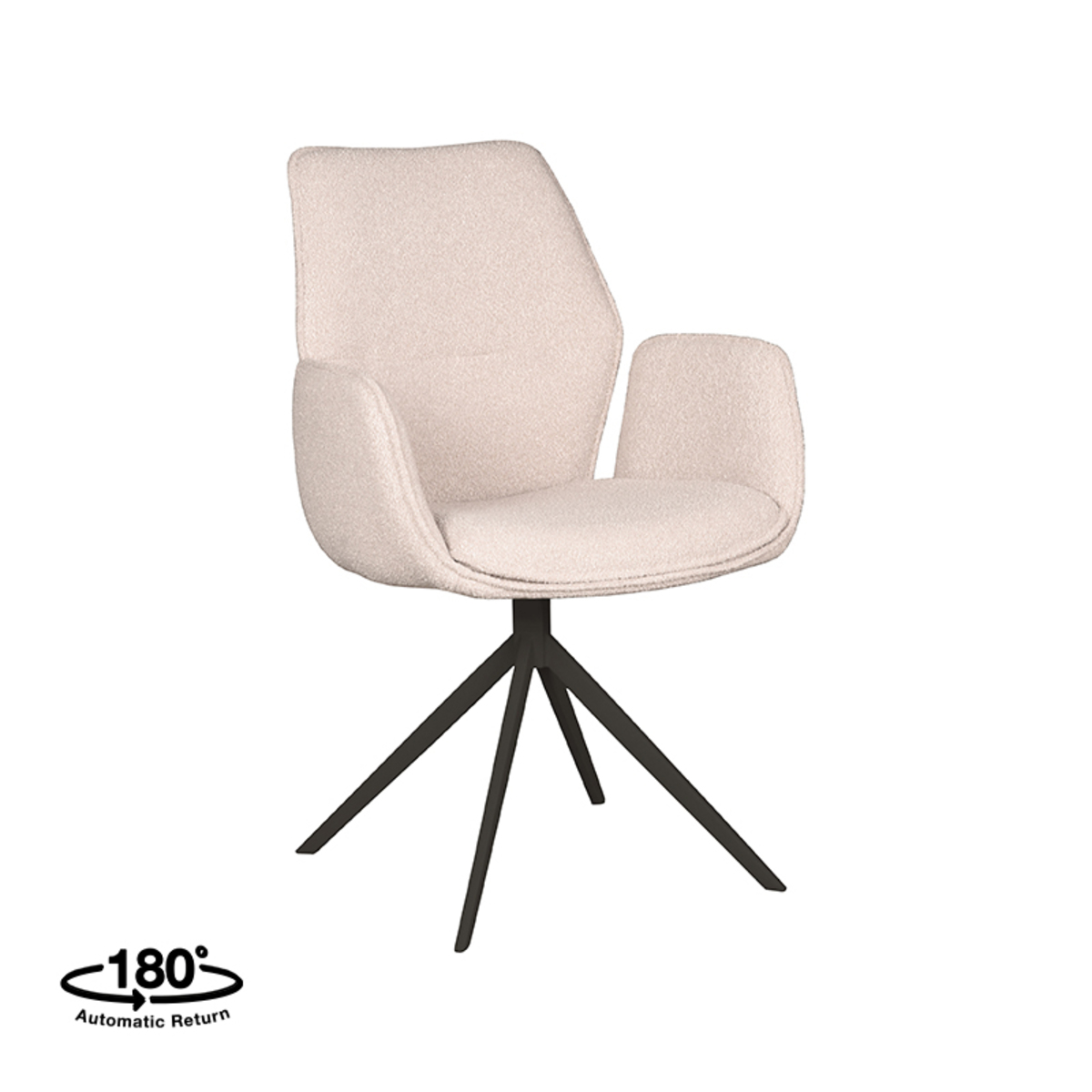 Eetkamerstoel I_Mellow - Accoudoir - Naturel - Boucle - Landelijk - LABEL51