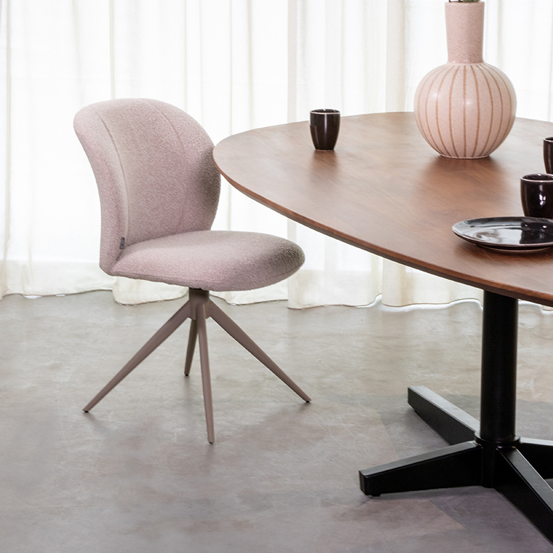 Eetkamerstoel I_Kimo - Naturel - Boucle - Scandinave - LABEL51