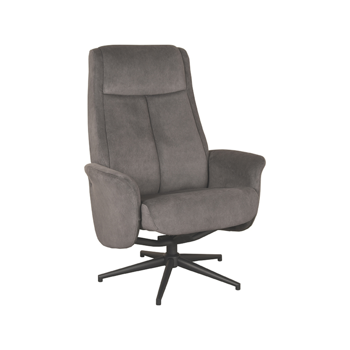 Fauteuil I_Bergen - Pivotant - Accoudoir - Anthracite - GRIJS - - Modern - LABEL51