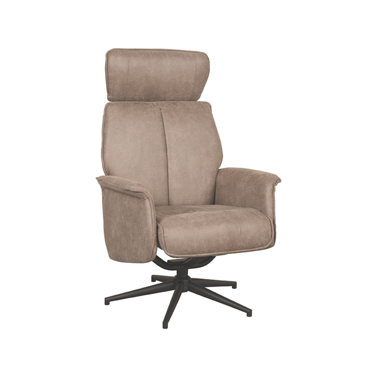 Fauteuil I_Verdal - Accoudoir - Taupe - Marron - Micro Suede - Modern - LABEL51