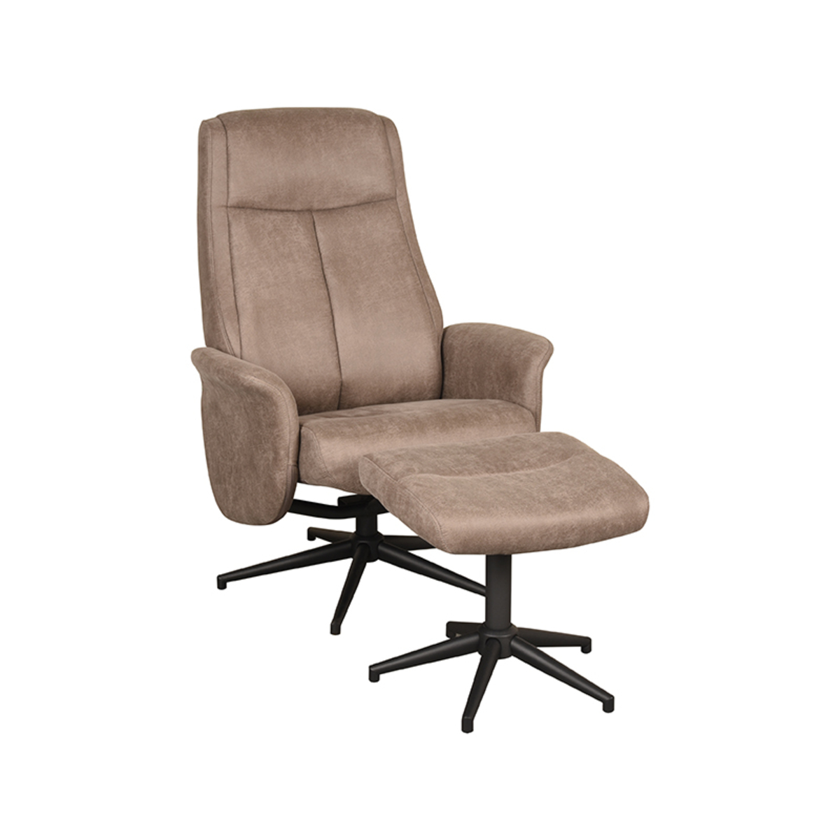 Fauteuil I_Bergen - Pivotant - Accoudoir - Taupe - BRUIN - - Modern - LABEL51