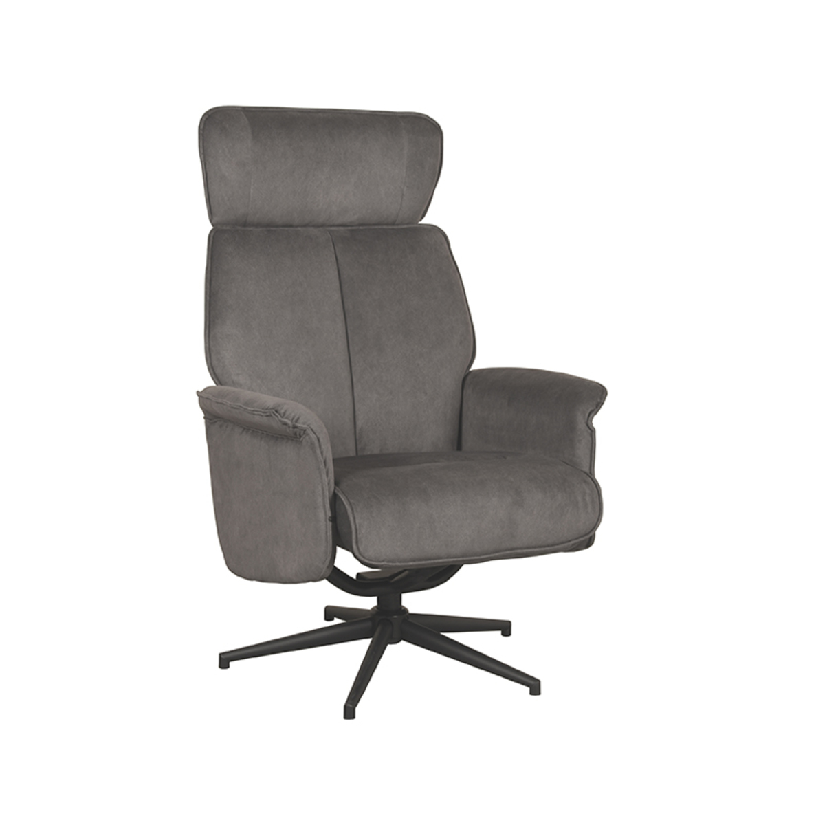 Fauteuil I_Verdal - Pivotant - Accoudoir - Anthracite - GRIJS - Cosmo - Modern - LABEL51