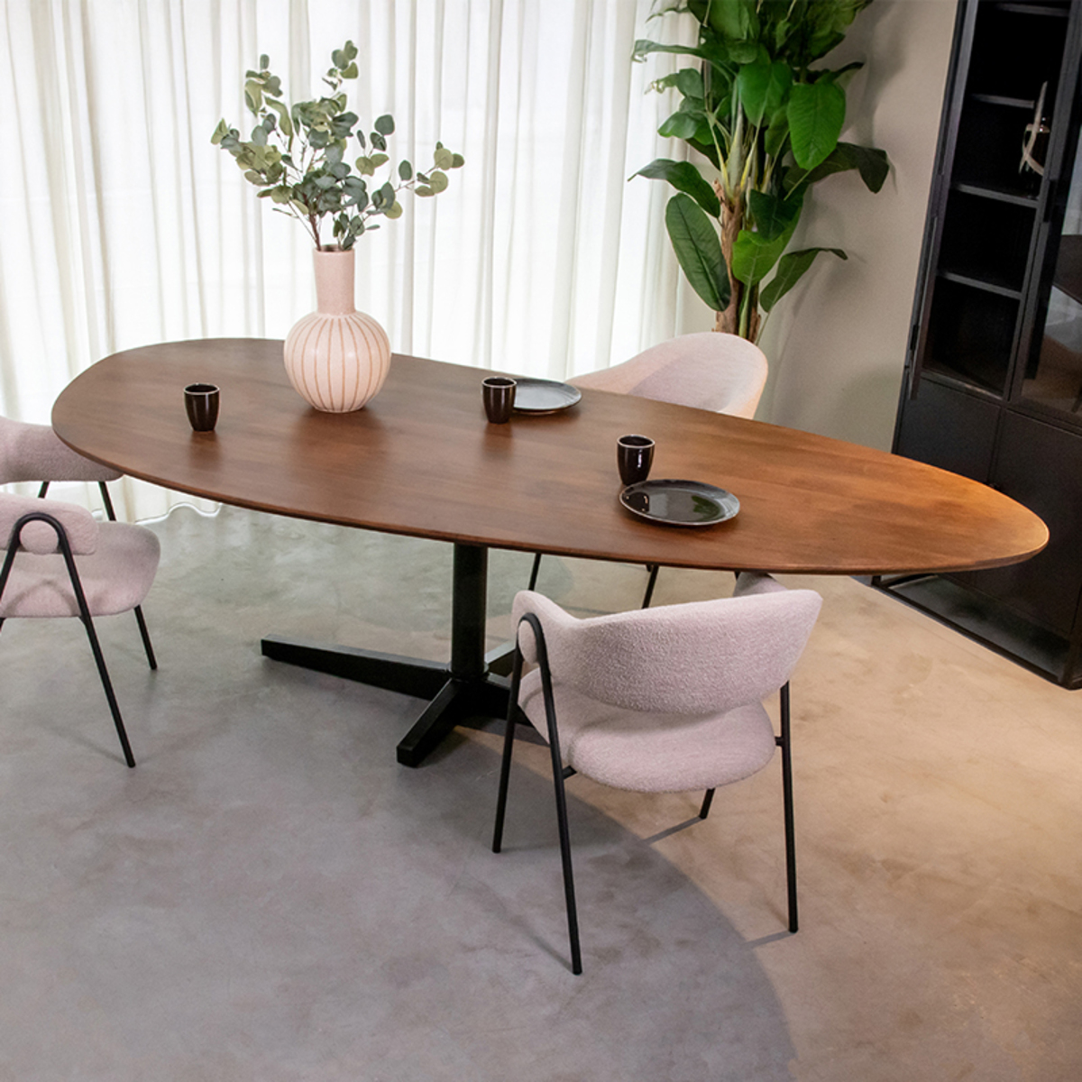 Eetkamertafel I_Rosie - Nature Smooth - Marron - Bois de mangue - Landelijk - LABEL51