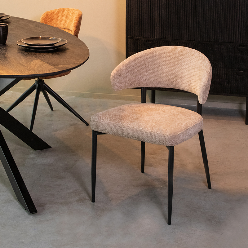 Eetkamerstoel I_Bliss - Accoudoir - Clay - BRUIN - Elite - Landelijk - LABEL51