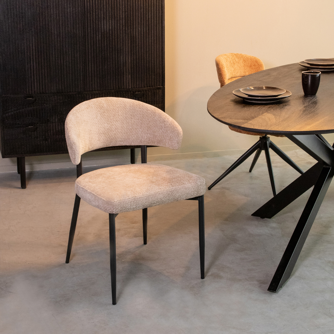 Eetkamerstoel I_Bliss - Accoudoir - Clay - Marron - Elite - Landelijk - LABEL51