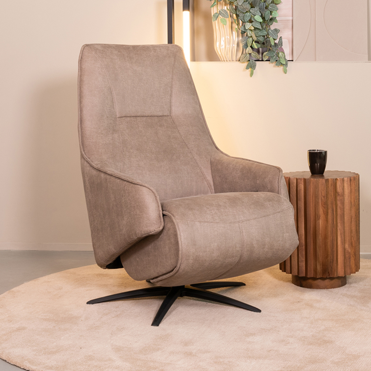 Fauteuil I_Odense - Pivotant - Accoudoir - Taupe - BRUIN - - Modern - LABEL51