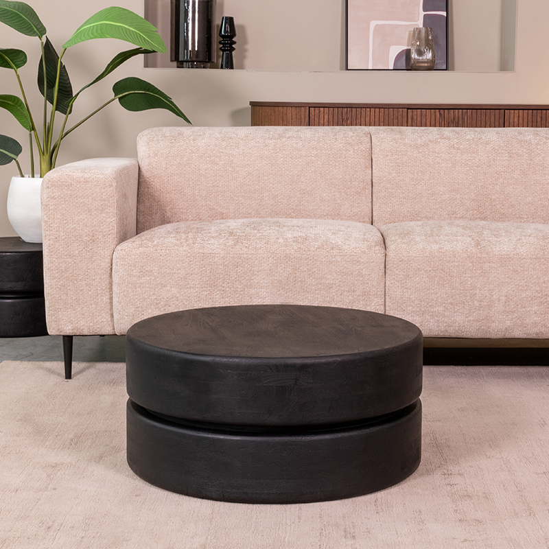 Salontafel I_Milly - Noir - Bois de mangue - Modern - LABEL51