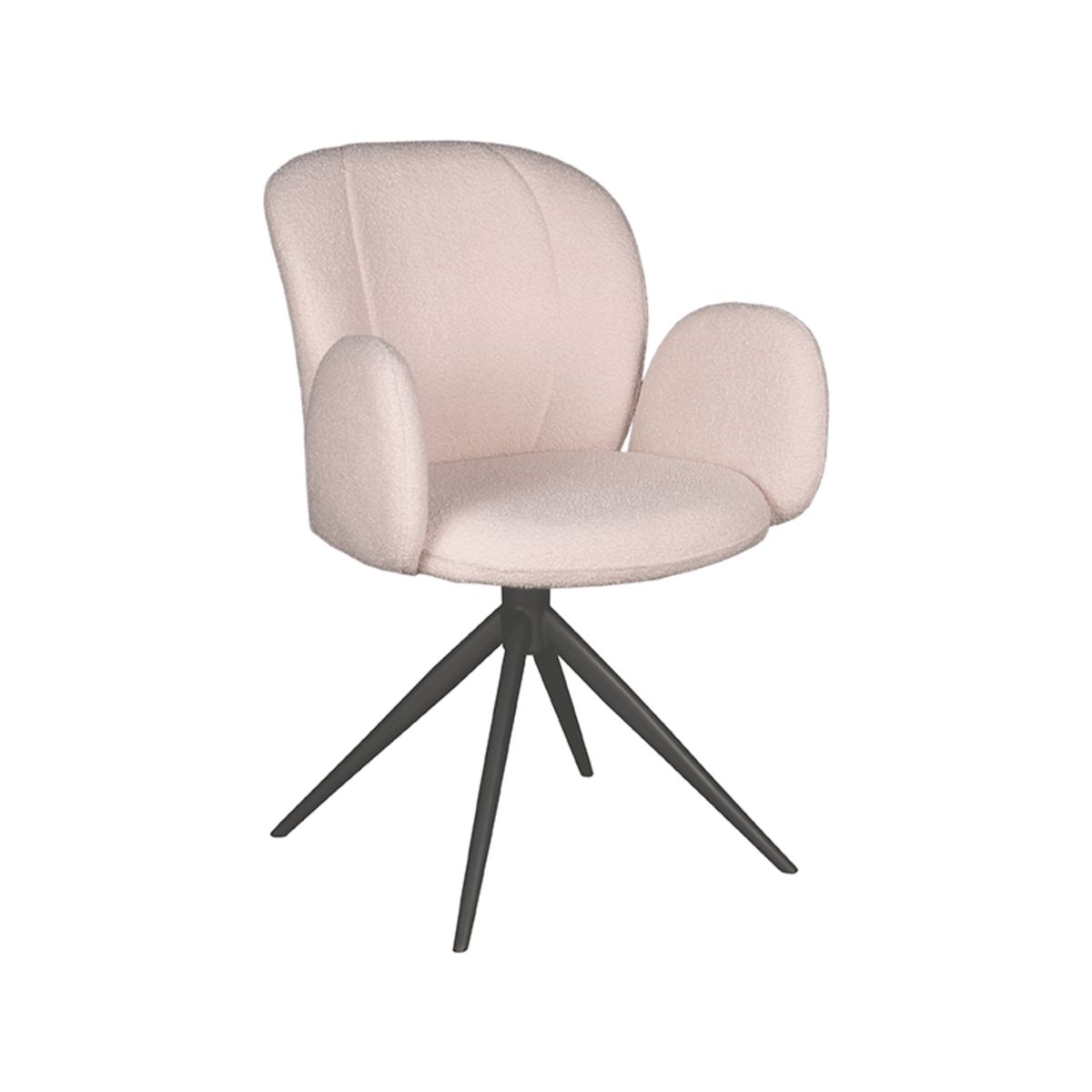 Eetkamerstoel I_Kimball - Accoudoir - Naturel - Boucle - Landelijk - LABEL51