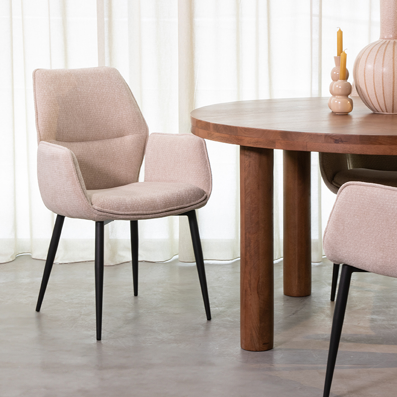 Eetkamerstoel I_Morris - Accoudoir - Naturel - Elite - Minimaliste - LABEL51