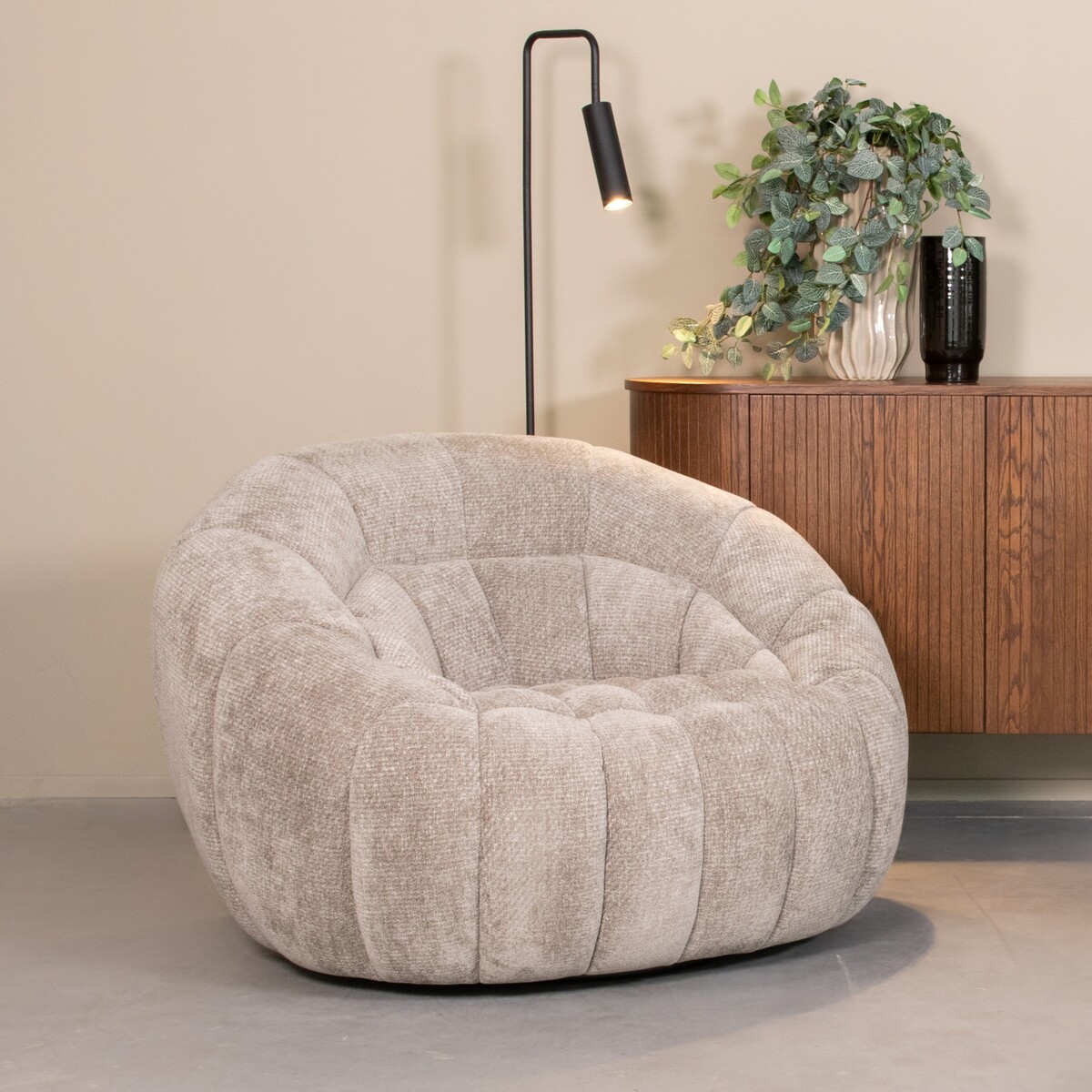Fauteuil I_Cloud - Pivotant - Accoudoir - Stone - GRIJS - - Modern - LABEL51