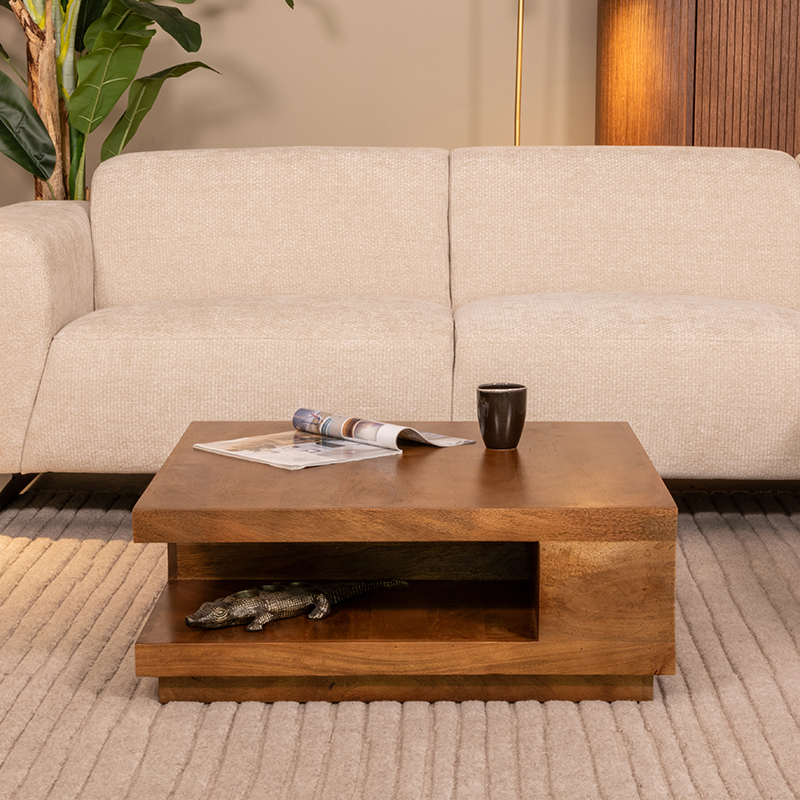 Salontafel I_Square - Nature Smooth - BRUIN - - Landelijk - LABEL51