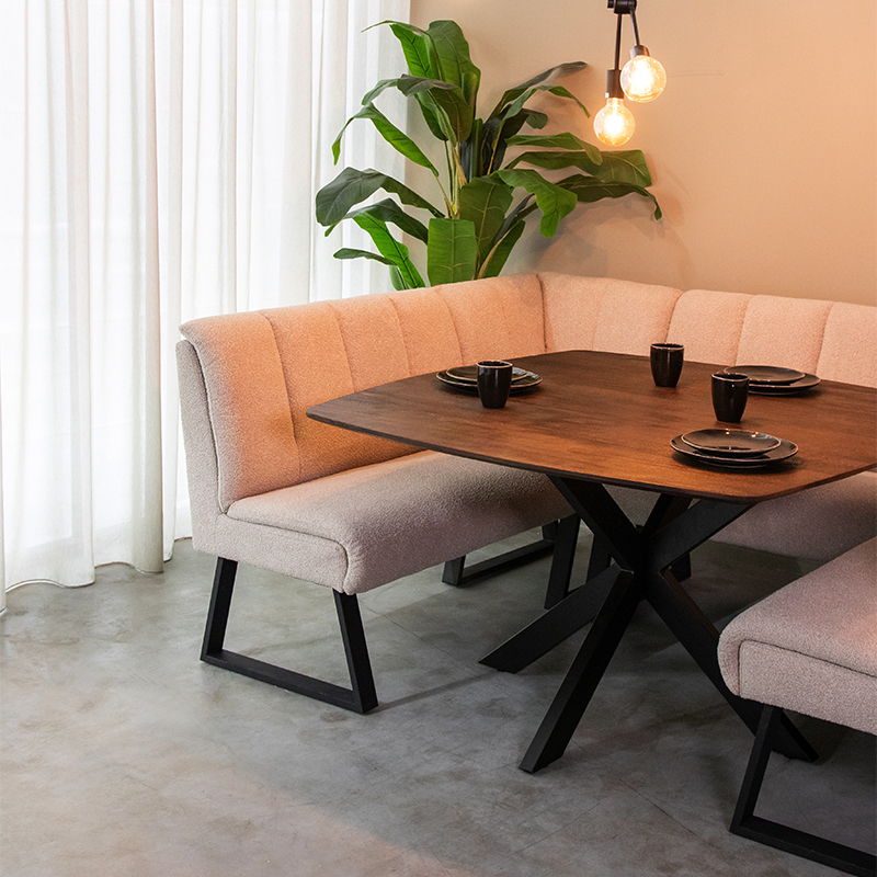 Eetkamertafel I_Blake - Espresso - BRUIN - Bois de mangue - Modern - LABEL51