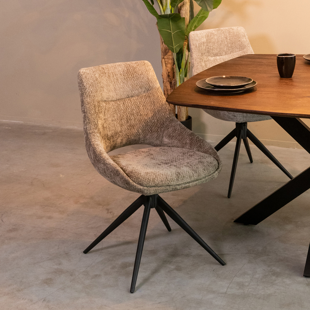 Eetkamerstoel I_Marlow - Pivotant - Hunter - GROEN - Elite - Modern - LABEL51