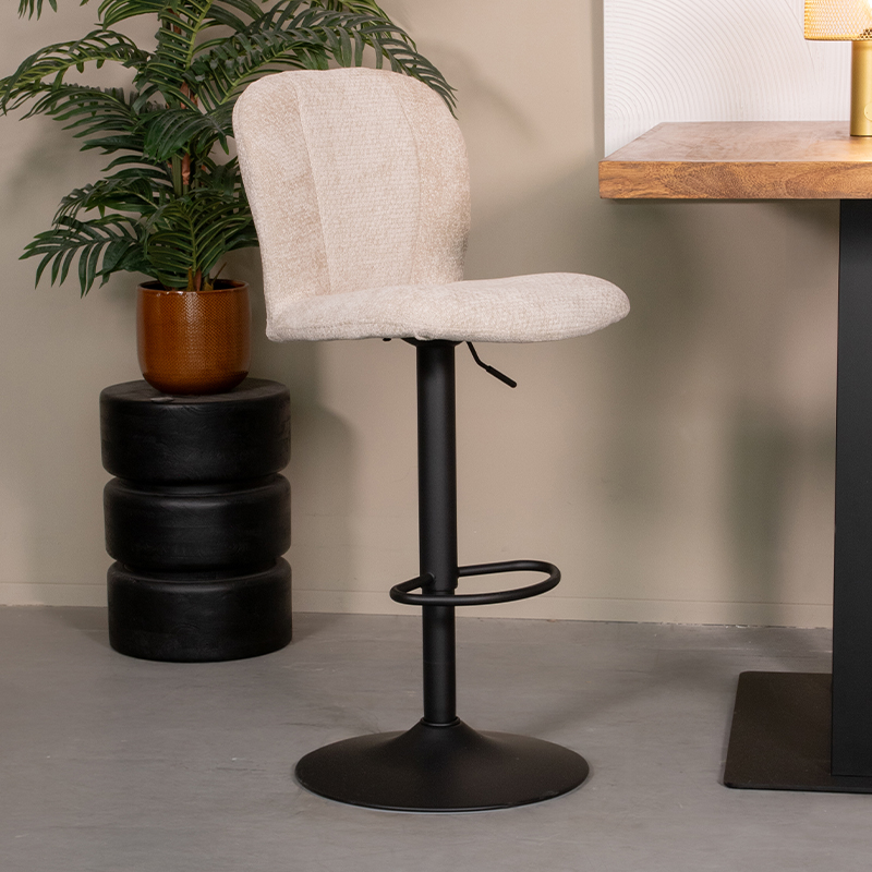 Barkruk I_Vino - Pivotant - Gaslift - Naturel - Elite - Minimaliste - LABEL51