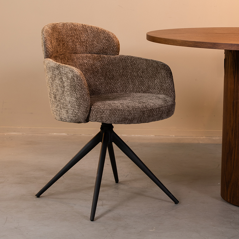 Eetkamerstoel I_Levi - Pivotant - Accoudoir - Hunter - GROEN - Elite - Modern - LABEL51