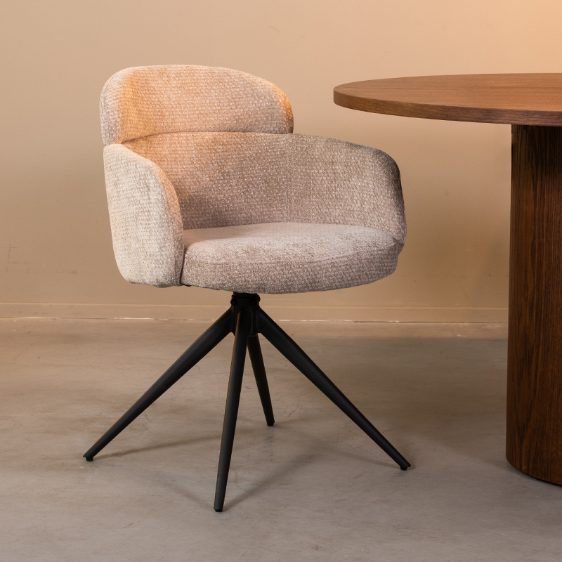 Eetkamerstoel I_Levi - Accoudoir - Clay - Marron - Elite - Landelijk - LABEL51