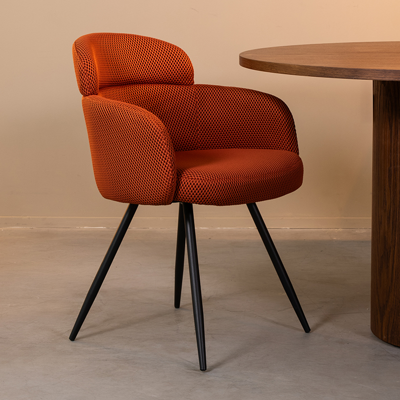 Eetkamerstoel I_Dinner - Accoudoir - Rouille - Orange - Breathe - Design - LABEL51