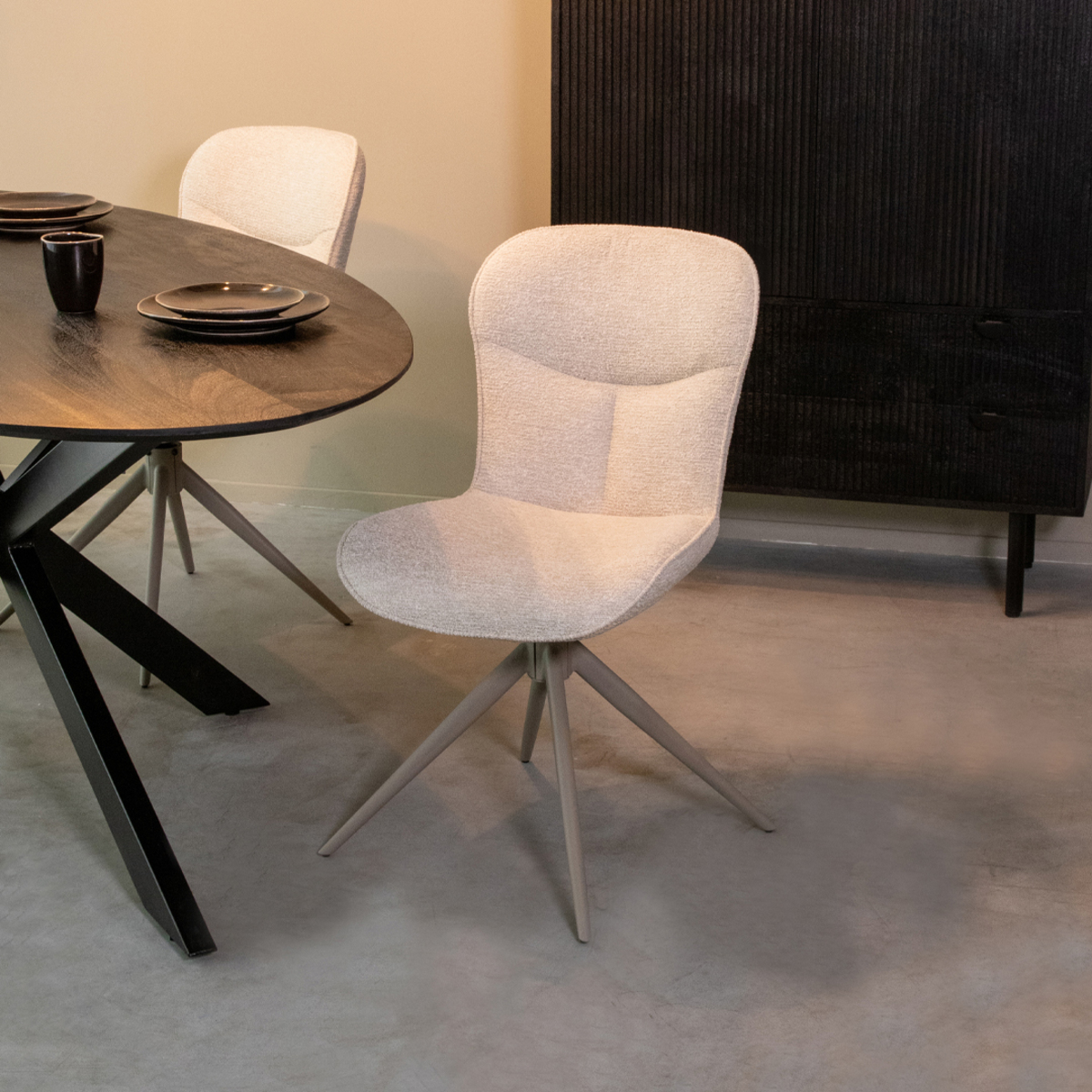 Eetkamerstoel I_Thorben - Pivotant - Naturel - Canyon - Scandinave - LABEL51