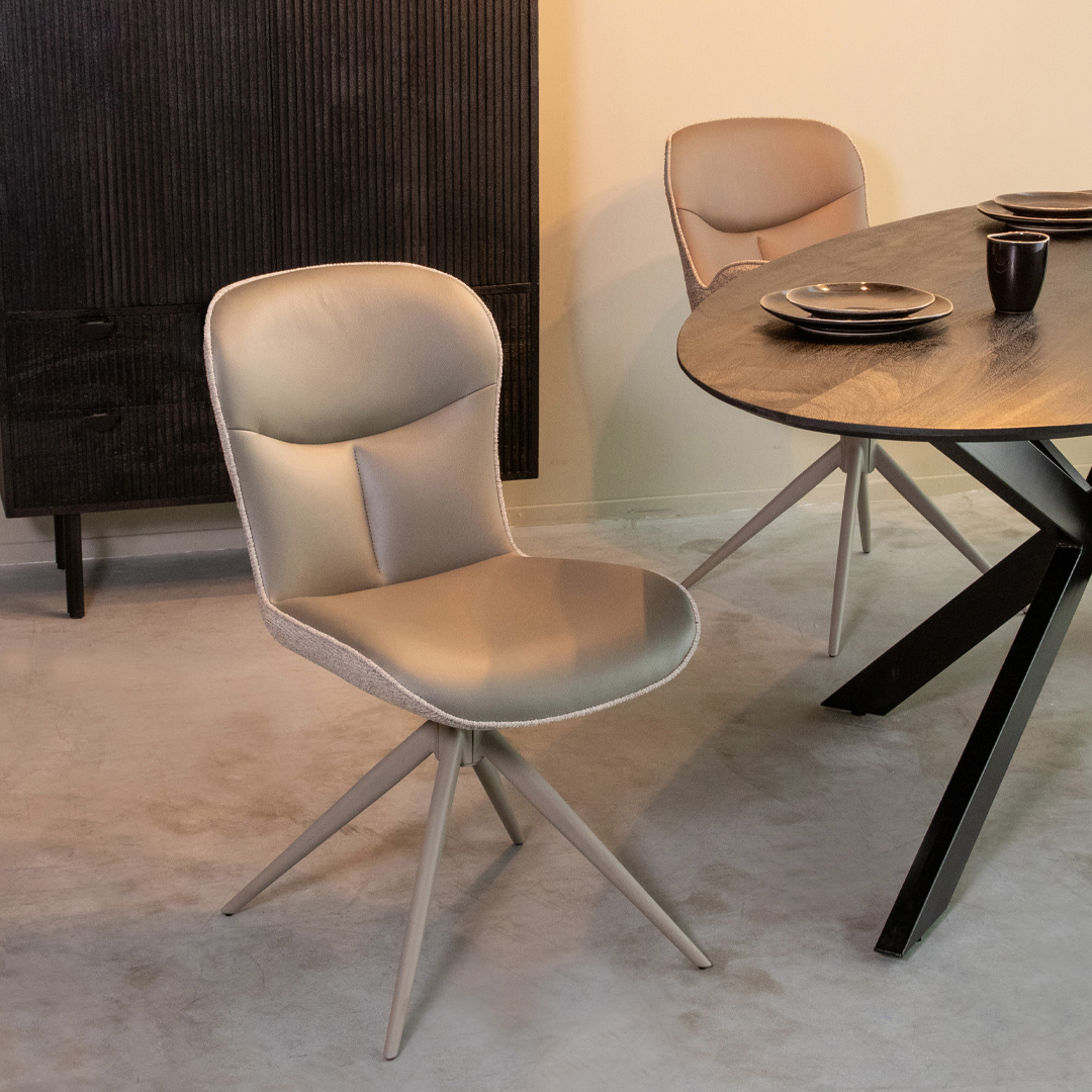 Eetkamerstoel I_Thorben - Forêt - Vert - Microvezel - Design - LABEL51