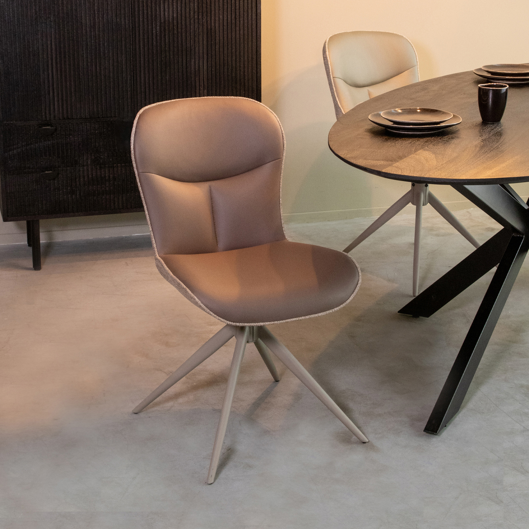 Eetkamerstoel I_Thorben - Marron - Microvezel - Design - LABEL51