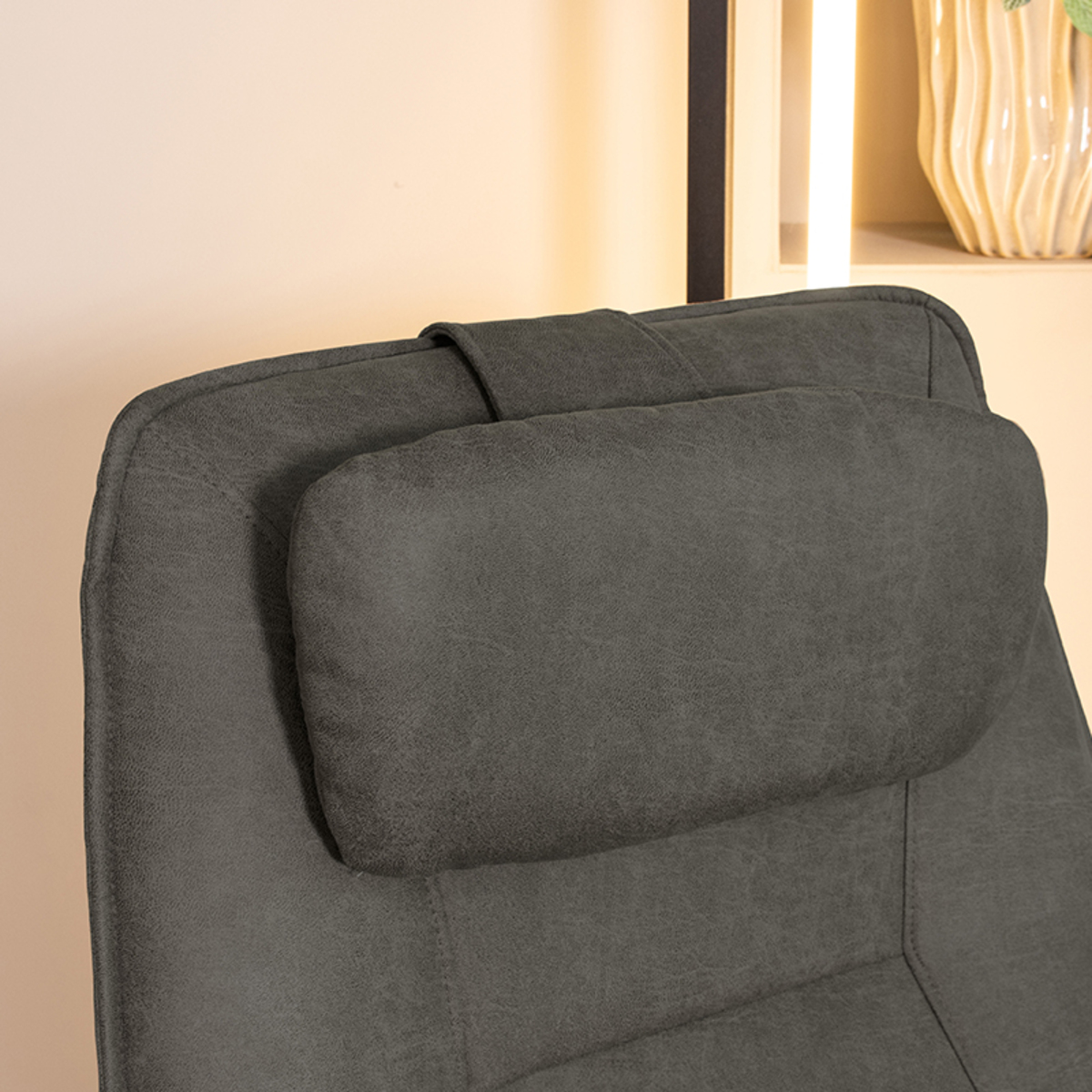 Sierkussen I_Hoofdkussen - Anthracite - Gris - Micro Suede - Modern - LABEL51