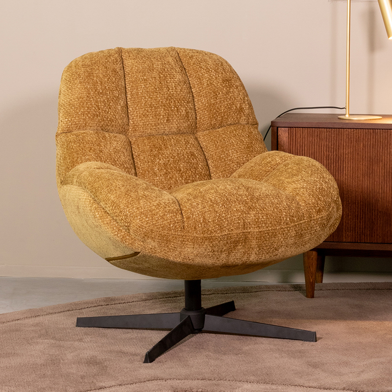 Fauteuil I_Huxley - Mustard - Jaune - Elite - Retro - LABEL51