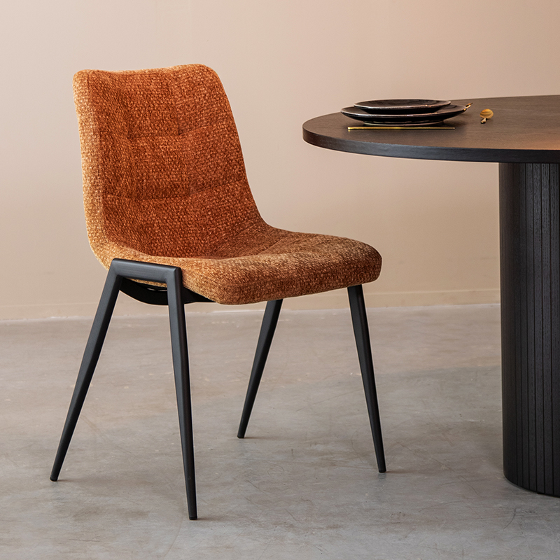 Eetkamerstoel I_Noor - Cognac - BRUIN - Elite - Modern - LABEL51