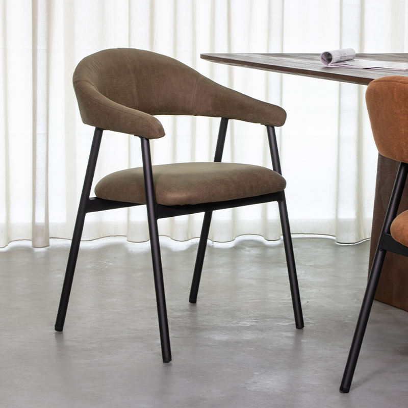 Eetkamerstoel I_Amaze - Accoudoir - Moss - Vert - Micro Suede - Modern - LABEL51