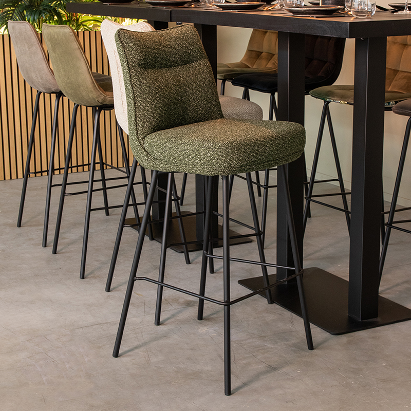 Eetkamerstoel I_Lennon - Forêt - Vert - Royal Boucle - Modern - LABEL51