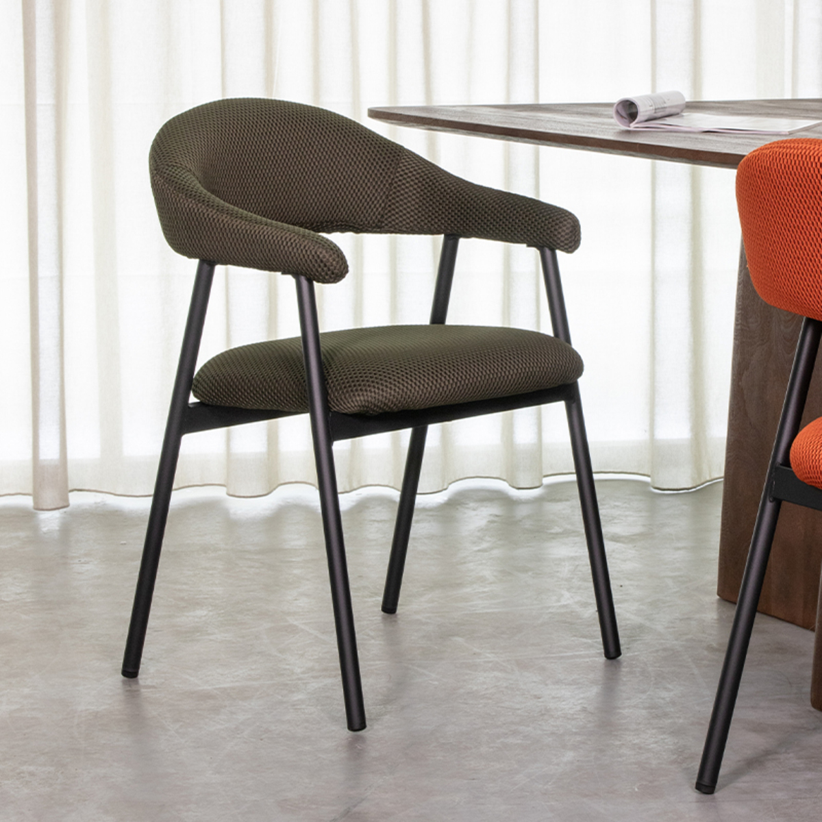 Eetkamerstoel I_Amaze - Accoudoir - Hunter - GROEN - Breathe - Design - LABEL51