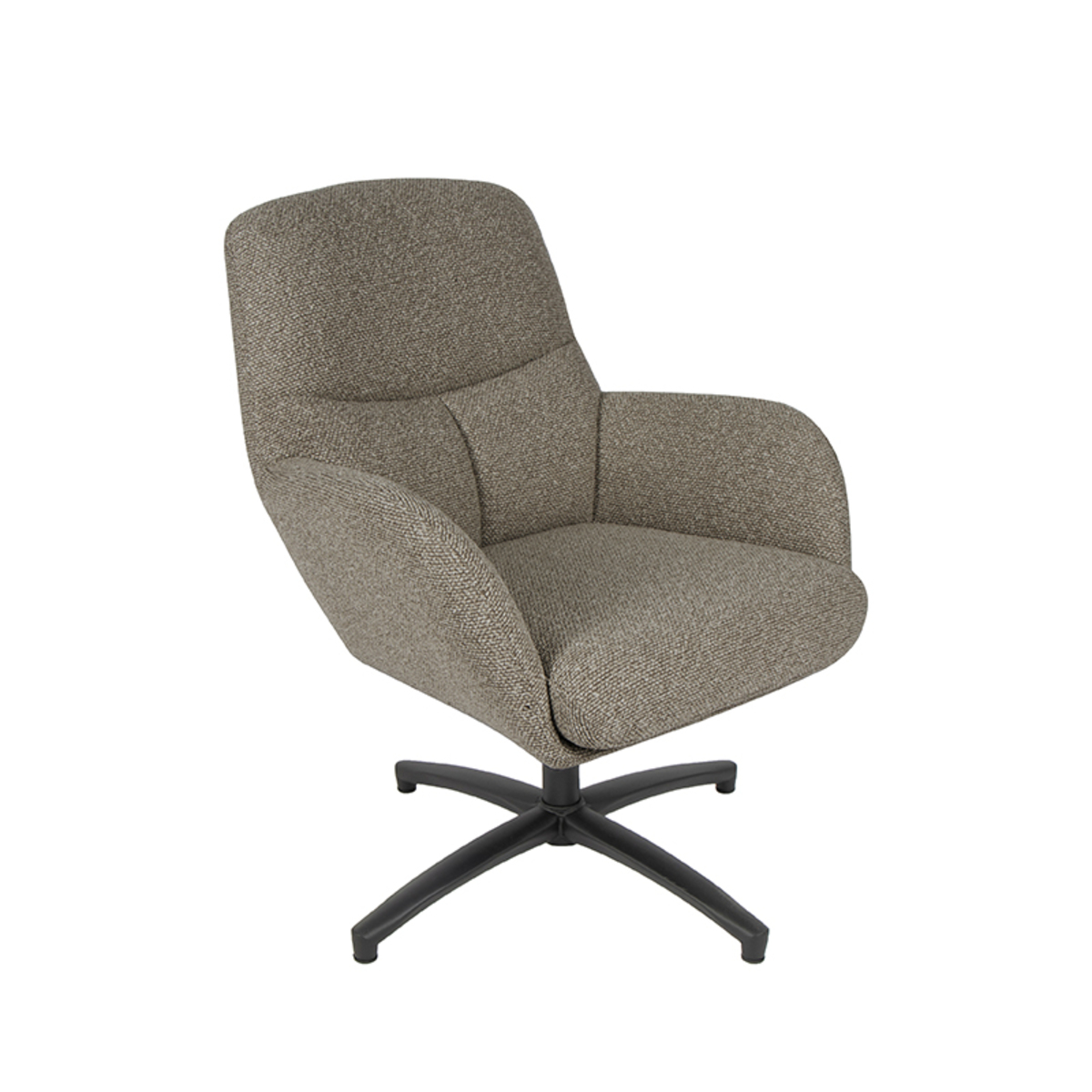 Fauteuil I_Chill Zone - Pivotant - Accoudoir - Mushroom - BRUIN - Royal Boucle - Landelijk - LABEL51