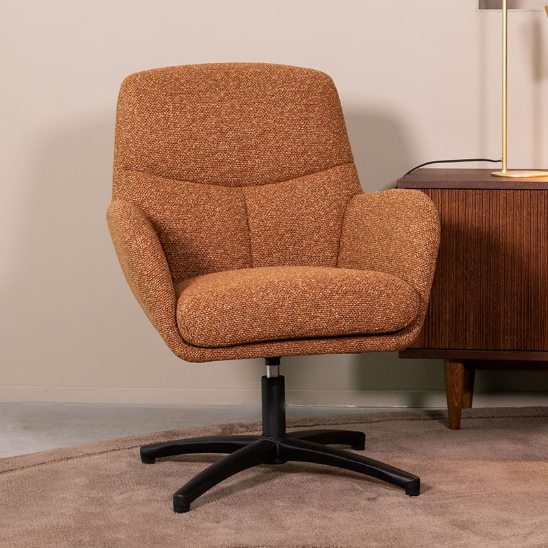 Fauteuil I_Chill Zone - Accoudoir - Coral - Orange - Royal Boucle - Modern - LABEL51