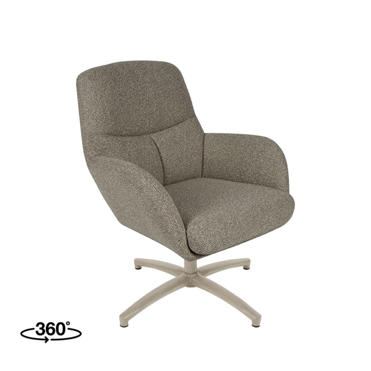Fauteuil I_Chill Zone - Accoudoir - Mushroom - Marron - Royal Boucle - Design - LABEL51