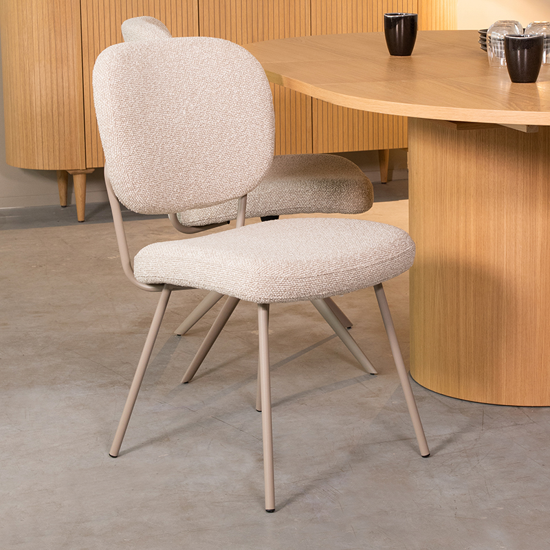Eetkamerstoel I_Singapore - Naturel - Royal Boucle - Scandinave - LABEL51