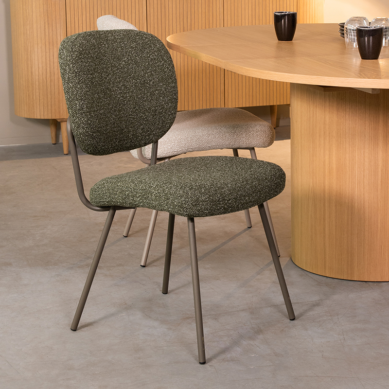 Eetkamerstoel I_Singapore - Forêt - Vert - Royal Boucle - Design - LABEL51