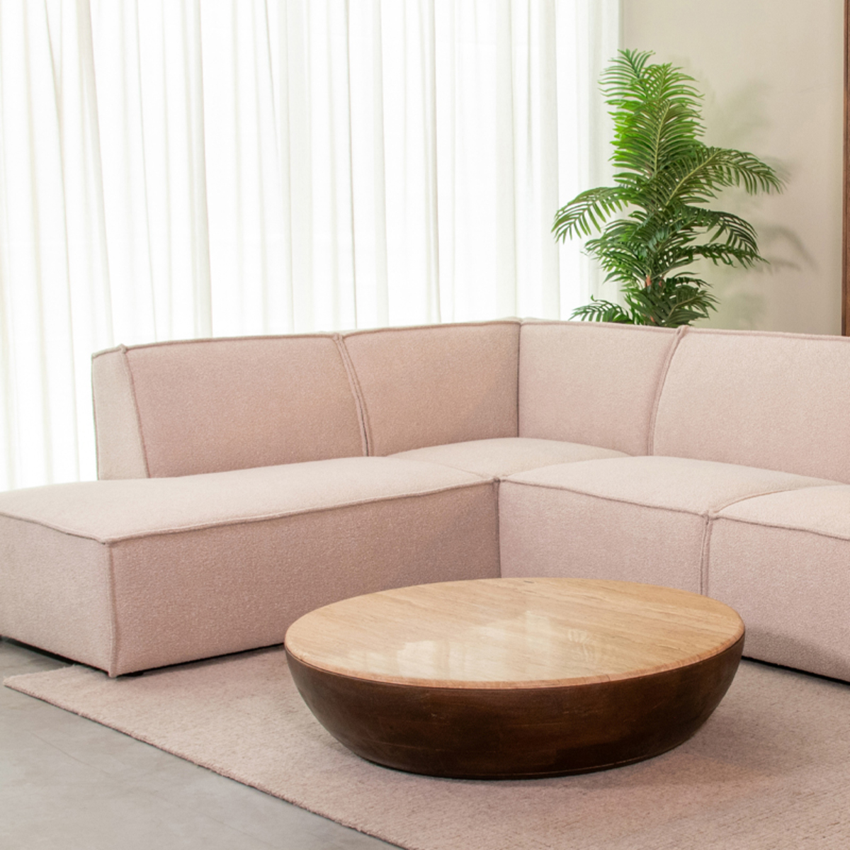 Salontafel I_Bowl - Espresso - Marron - Travertin - Minimaliste - LABEL51