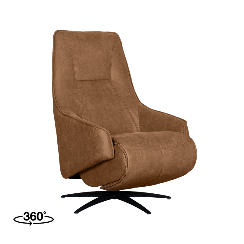 Fauteuil I_Odense - Pivotant - Accoudoir - Cognac - BRUIN - - Modern - LABEL51