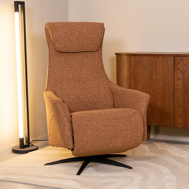 Fauteuil I_Lund - Accoudoir - Coral - Orange - Royal Boucle - Design - LABEL51