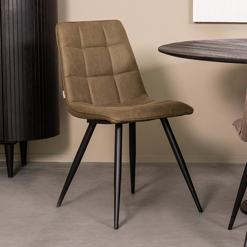 Eetkamerstoel I_Bistro - Moss - Vert - Micro Suede - Modern - LABEL51