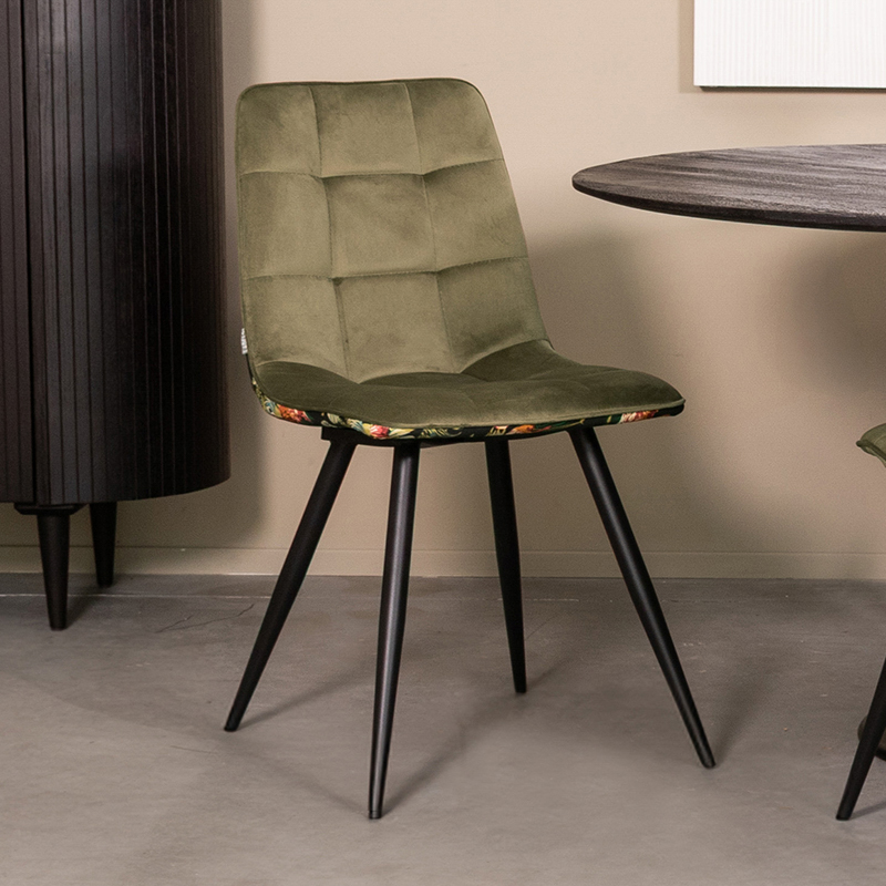 Eetkamerstoel I_Bistro - Hunter - Vert - Velours - Design - LABEL51