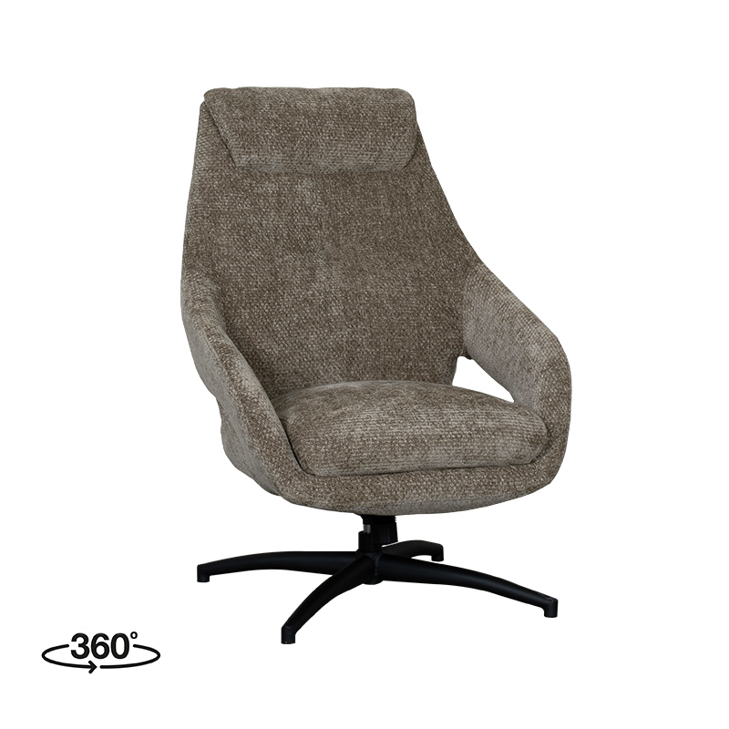 Fauteuil I_Maxwell - Pivotant - Accoudoir - Hunter - GROEN - Elite - Modern - LABEL51
