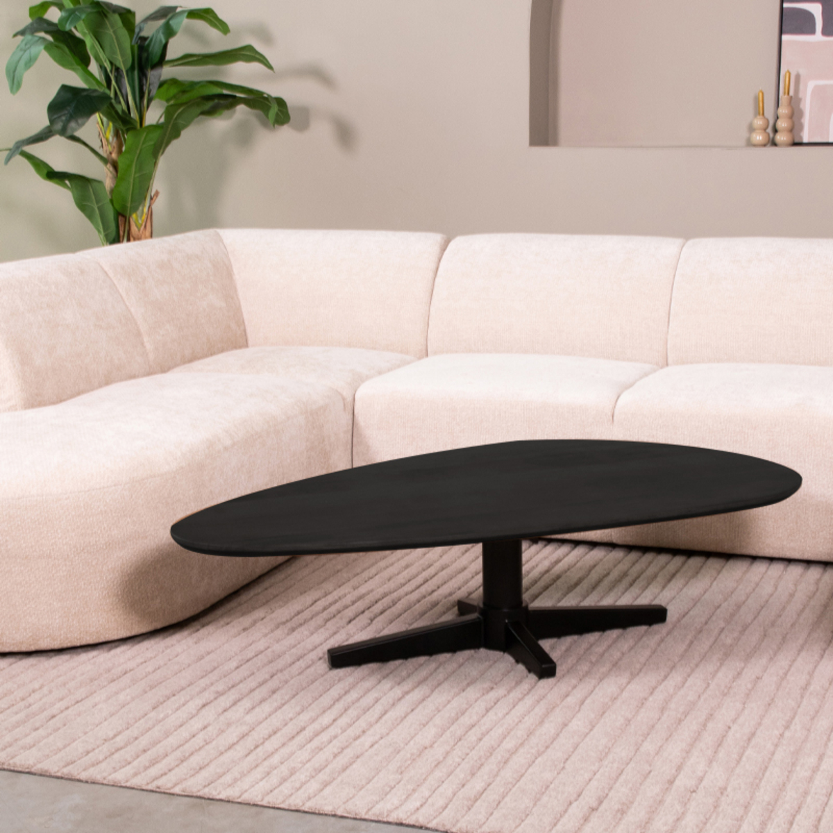 Salontafel I_Rosie - Noir - Bois de mangue - Modern - LABEL51