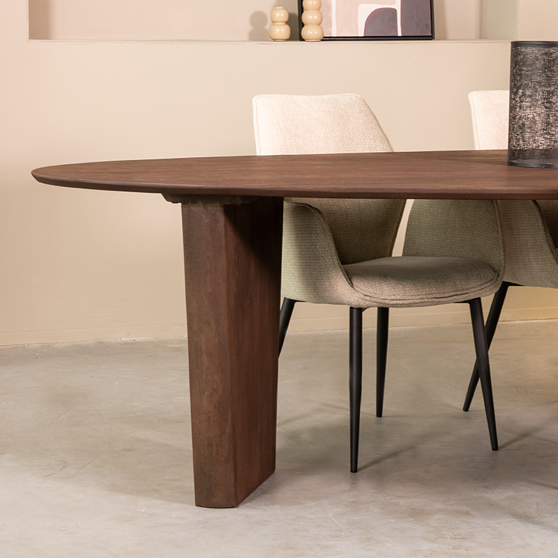 Eetkamertafel I_Wow - Espresso - BRUIN - - Minimaliste - LABEL51