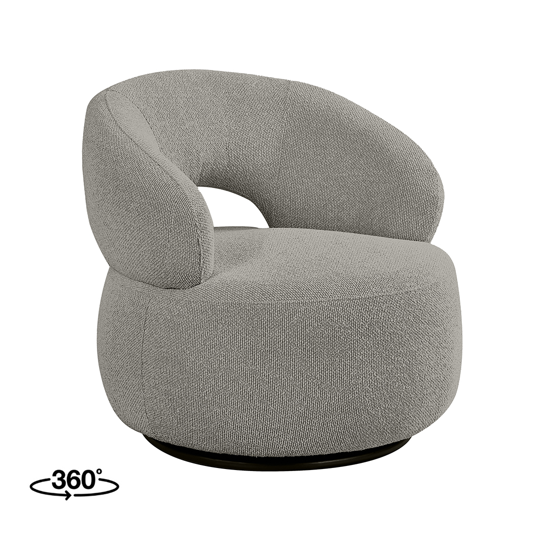 Fauteuil I_Nusenna - Mushroom - Marron - Royal Boucle - Landelijk - LABEL51