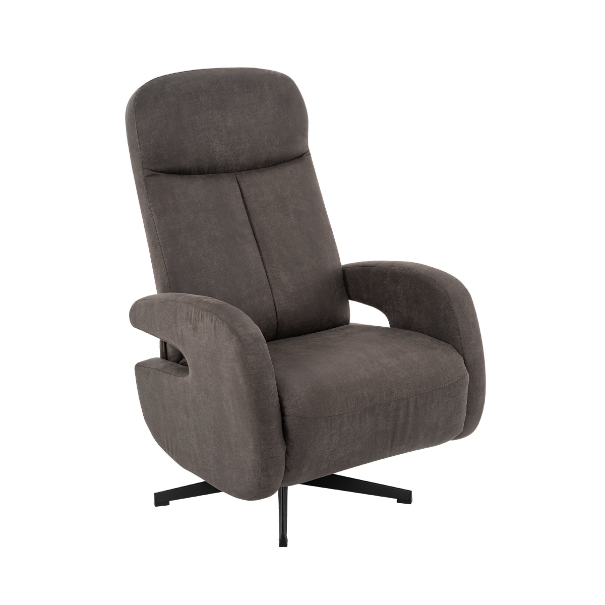 Fauteuil I_Esbjerg - Anthracite - Gris - Micro Suede - Modern - LABEL51